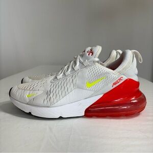Nike Women’s Air Max 270 AH6789-114 White Volt Bright Crimson Running Shoes 8.5
